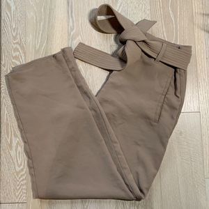 Wilfred Tie-Front Pant High-Waisted 26.5" Beige Sz8